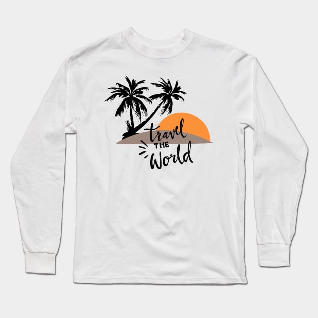 Travel the world Long Sleeve T-Shirt by hiswanderlife